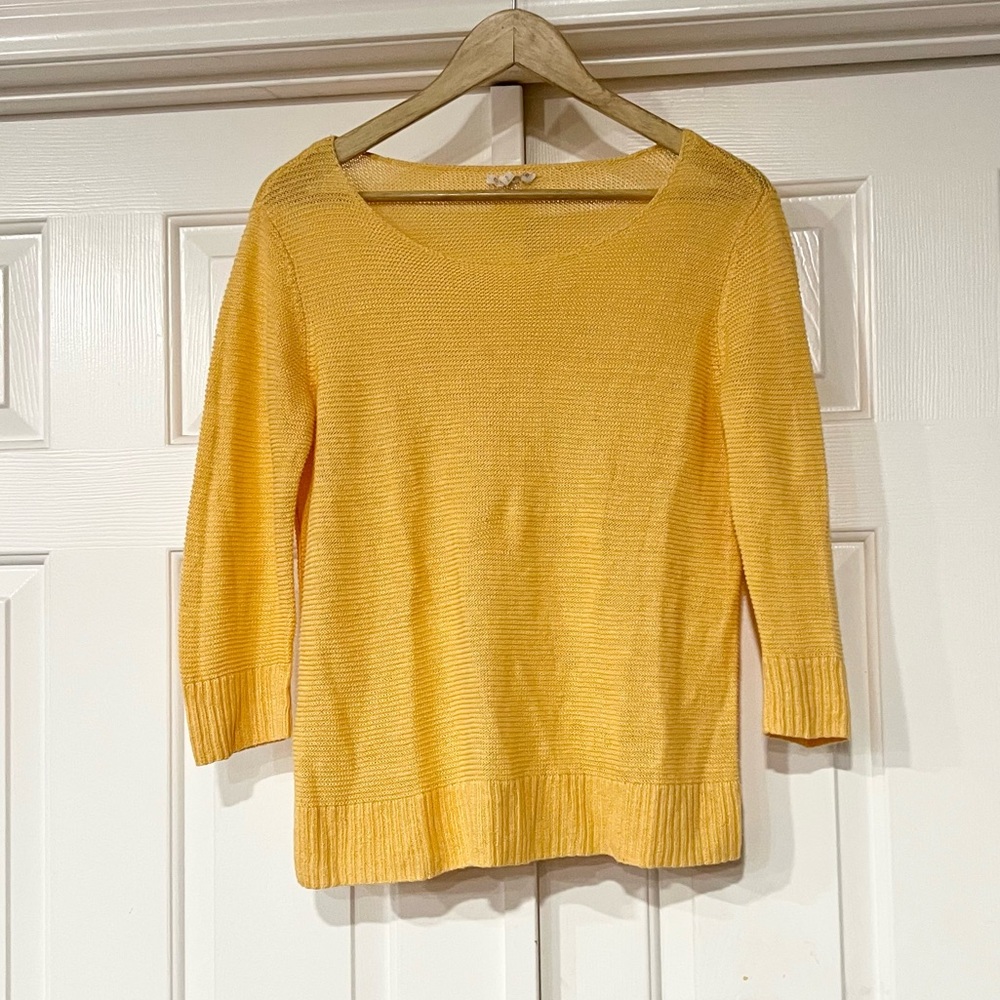 Eileen Fisher Sunny Yellow Crew Neck Sweater